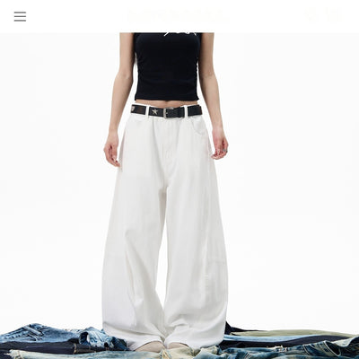 Pantalones Casuales de Verano Blancos Unisex Estilo Americano - Image 6
