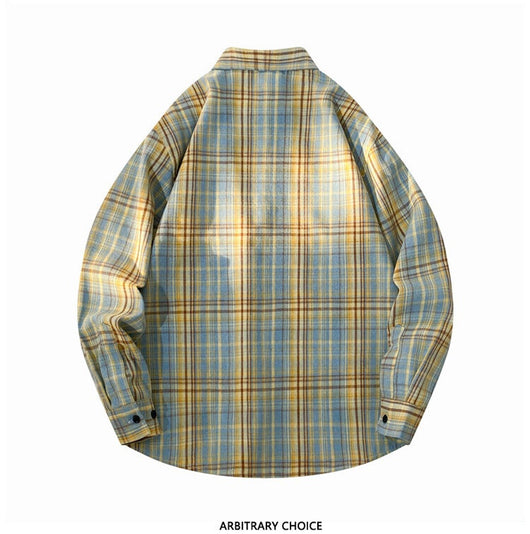 Camisa-Chaqueta Casual de Cuadros para Hombre - Image 19