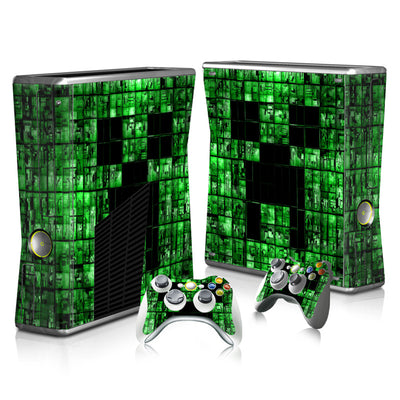 Radioactive symbol gaming console and controller skin set with a distressed yellow and brown grunge pattern. - Image 20