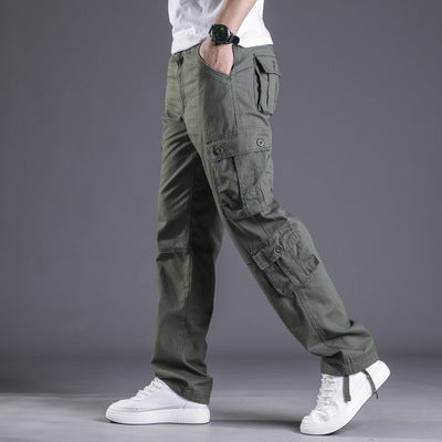 Pantalones Cargo Sueltos de Algodón con Múltiples Bolsillos - Camuflaje Hombre Talla Grande - Image 15
