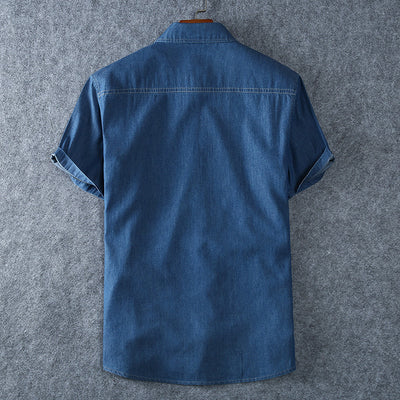 Camisa de Mezclilla Manga Corta para Hombre - Image 7