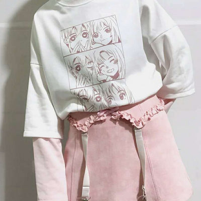 Blusa blanca con mangas bicolor efecto dos piezas - Image 11