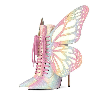 Botas Stiletto Punta Fina con Alas de Mariposa Cambio de Color - Multiuso Trendy - Image 11