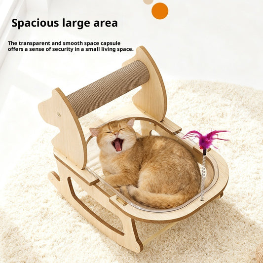 Cama Cápsula Espacial para Gatos con Cuerda de Cáñamo Resistente - Image 2