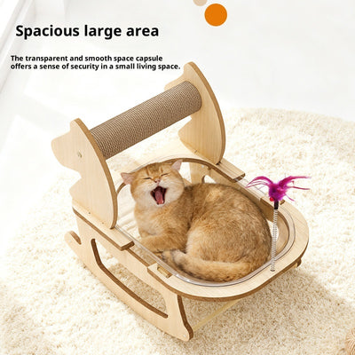 Cama Cápsula Espacial para Gatos con Cuerda de Cáñamo Resistente - Image 2