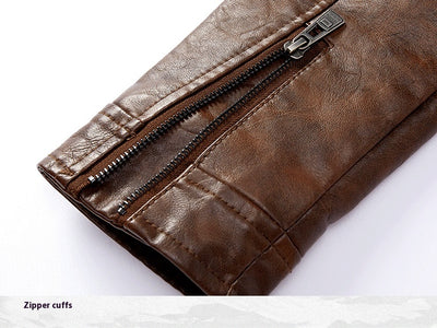 Chaqueta de Cuero PU Moderna con Bolsillos para Hombre - Image 22