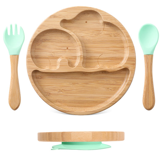 Vajilla Infantil de Bambú y Madera con Ventosas - Image 11