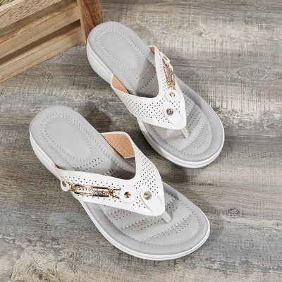 Sandalias Tipo Thong con Plataforma Wedge y Cierre de Cremallera - Image 5