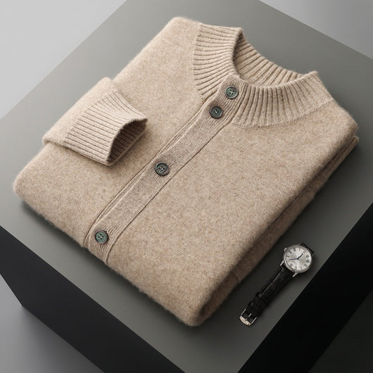 Suéter Cuello Alto Corto Tejido Grueso para Hombre - Image 10