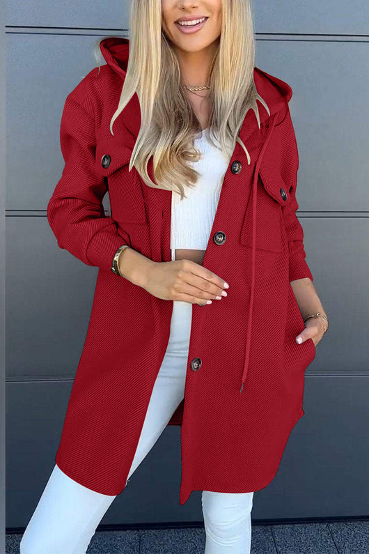 Chaqueta de Twill con Capucha y Bolsillos para Otoño e Invierno - Image 7