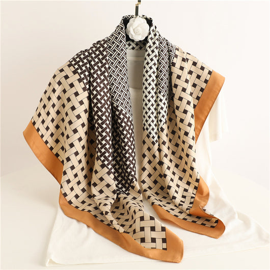 Pañuelo Cuadrado Retro Estampado para Mujer - Diseño Clásico - Image 44