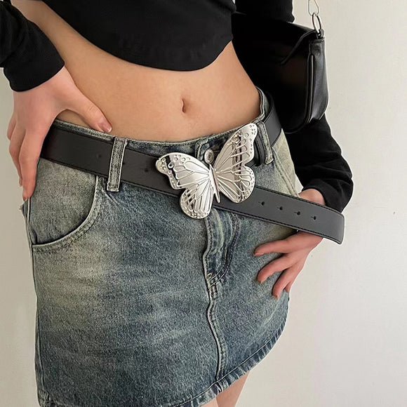 Cinturón Mariposa Metálico Grande Vintage - Accesorio Tendencia Dulce y Elegante