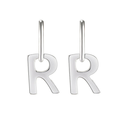 Aretes Letra R Plata 925 Estilo Fashion - Image 2