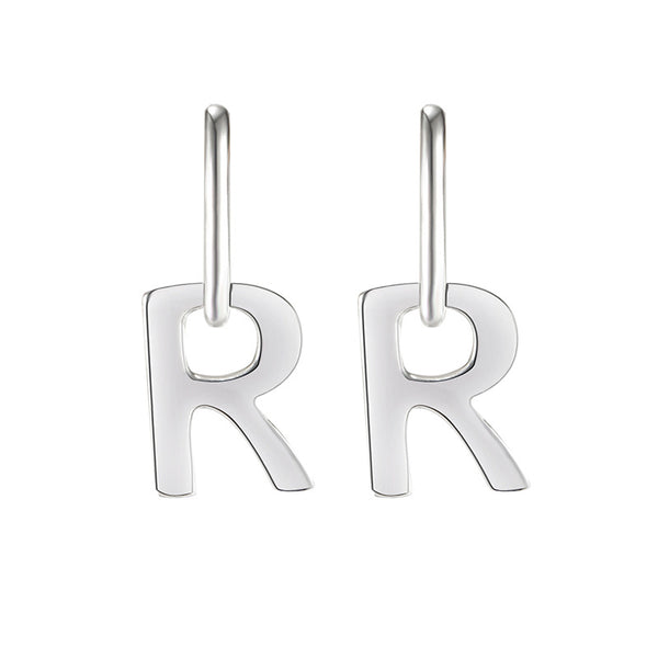 Aretes Letra R Plata 925 Estilo Fashion - Image 2