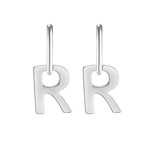Aretes Letra R Plata 925 Estilo Fashion - Image 2