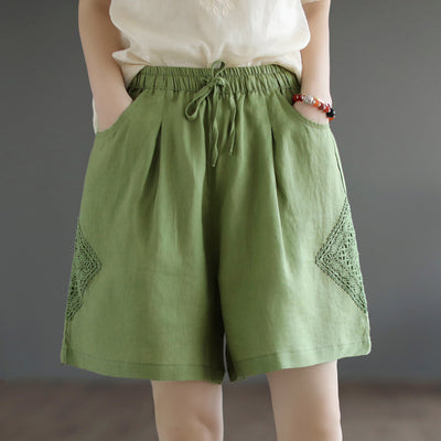 Pantalón Lino Ancho Cintura Alta con Encaje - Comodidad y Estilo Casual - Image 7