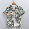 Camisa Casual Hombre Estilo Japonés con Estampado