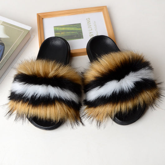 Pantuflas de Pelaje Sintético para Mujer - Cómodas, Antideslizantes y Acogedoras - Image 10