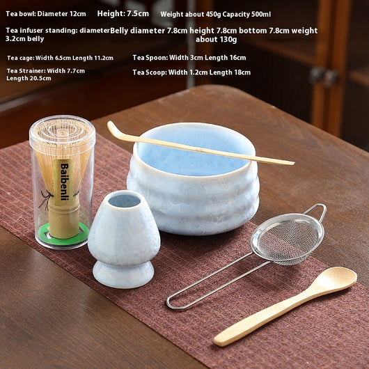Juego de Té Matcha Kung Fu Estilo Japonés con Acabado Cristalino - Image 18