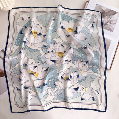 Pañuelo Cuadrado Mujer 70cm Estampado Pájaros y Letras - Image 24