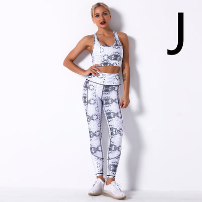 Conjunto Deportivo Sujetador Yoga Antiimpacto con Estampado Digital - Image 11