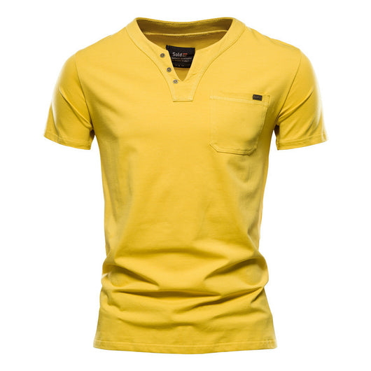 Camiseta Deportiva Slim Fit de Algodón con Bolsillo para Hombre - Image 2