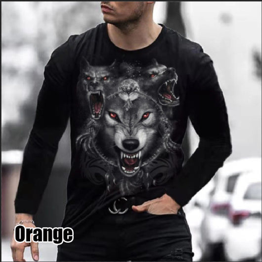Playera Suelta Cuello Redondo Cabeza de León Negra para Hombre - Image 17
