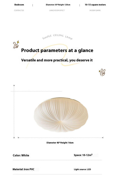 Lámpara de Techo Minimalista Nórdica Crema - Protección Ocular y Diseño Moderno - Image 12