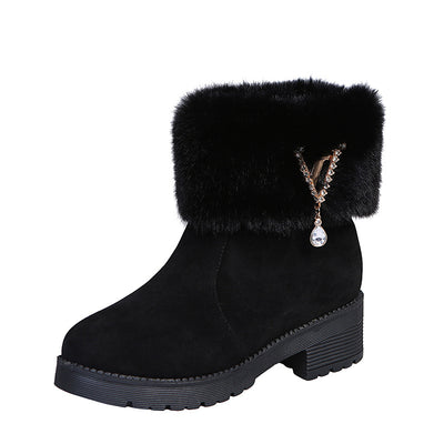 Botas Cortas con Forro de Terciopelo y Algodón Acolchado - Image 5