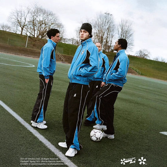 Pantalones Deportivos Casuales con Rayas y Bordado de Equipo
