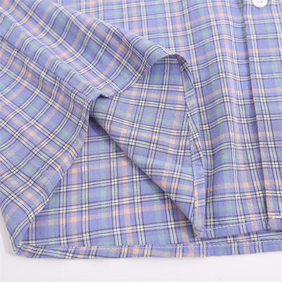 Camisa Cuadriculada Suelta con Diseño Personalizado y Bolsillos - Image 3