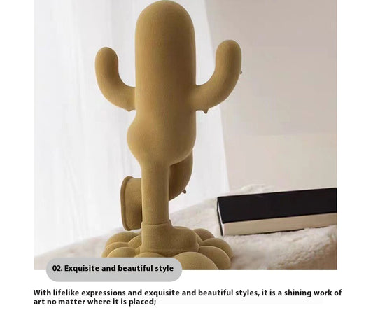 Adorno Decorativo Cactus Humanizado con Textura Suave - Image 7