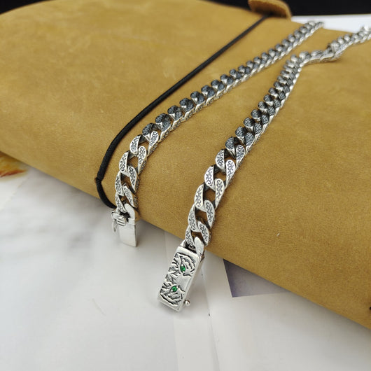 Collar de Plata Esterlina para Hombre Año del Tigre Diseño Minimalista - Image 12