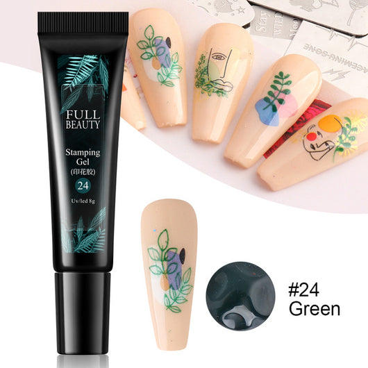 Kit de Adhesivo Fluorescente para Diseño de Uñas con Plantillas de Transferencia - Image 7