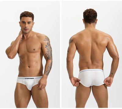 Calzoncillos Triangle de Hombre en Colores Sólidos con Costura de Hilo - Image 13