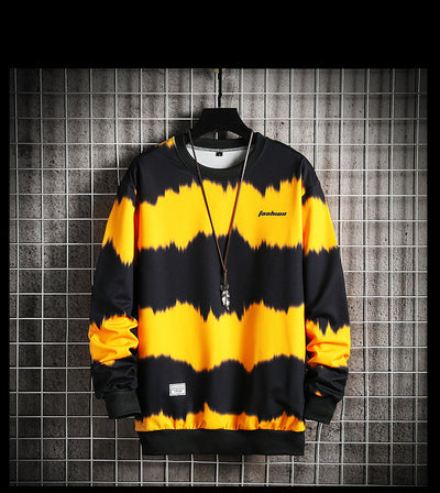 Suéter Holgado Tie-Dye Bicolor para Hombre Talla Grande - Image 3