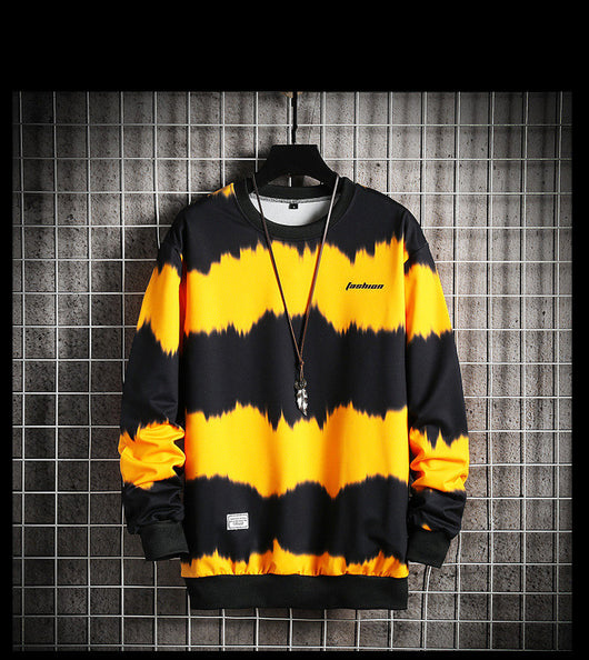 Suéter Holgado Tie-Dye Bicolor para Hombre Talla Grande - Image 3