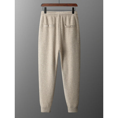 Pantalones de Lana Tejidos con Puño Cálido para Hombre - Casual Ejecutivo Primavera Otoño - Image 4