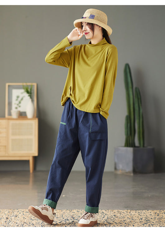 Blusa Retro de Cuello Alto con Botones y Mangas Largas para Mujer - Image 12