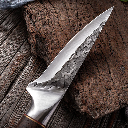 Cuchillo de Acero Inoxidable Martillado para Carne y Barbacoa Estilo Yangjiang - Image 5