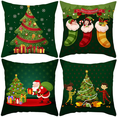 Funda de Almohada Navideña de Lino para Sofá - Image 45