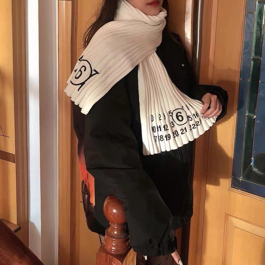 Bufandas Tejidas con Bordado para Hombre y Mujer