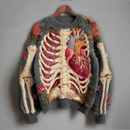 Suéter Casual de Cuello Redondo con Impresión 3D Digital - Image 10
