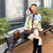 Cardigan de Lana Tejido con Botones de Cristal y Bordado Floral Tulipán