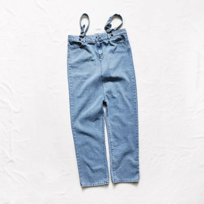 Jeans Anchos de Cintura Alta Estilo Coreano con Tiras - Image 24