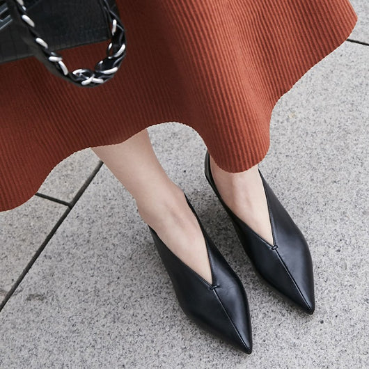 Zapatos de Tacón Medio Punta Fina Estilo Clásico para Mujer - Image 8