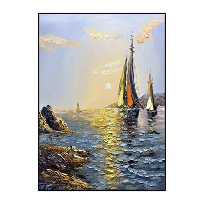 Cuadro Óleo Marino Pintado a Mano - Arte Moderno para Sala de Estar - Image 5