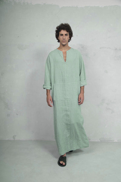 Camiseta Étnica de Algodón y Lino para Hombre - Image 8
