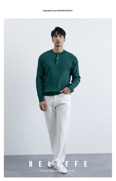 Suéter Ejecutivo Preppy de Manga Larga para Hombre - Image 13
