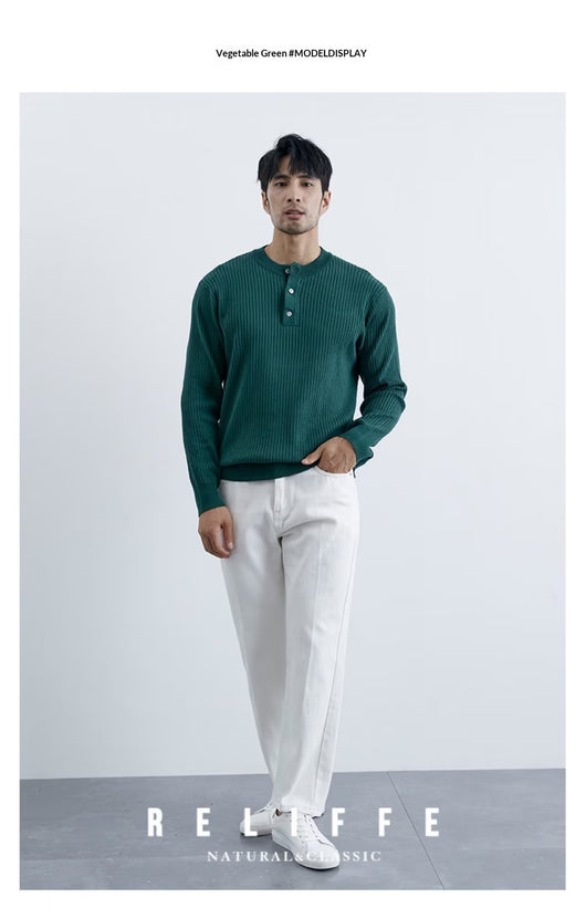 Suéter Ejecutivo Preppy de Manga Larga para Hombre - Image 13